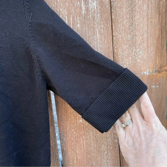 89th & MADISON Women’s Cropped Black Open Front Sweater 3/4 Sleeve Size Small - Picture 5 of 10